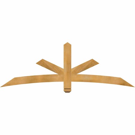 Ekena Millwork Alberta Rough Sawn Timber Gable Bracket, Western Red Cedar, 72"W x 24"H x 2"D x 4"F, 8/12 Pitch GBW072X24X0204ALB00RWR